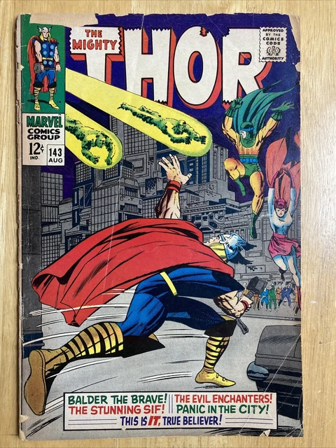 Mighty Thor #143 (Marvel 1967) 1st App. of The Enchanters Three