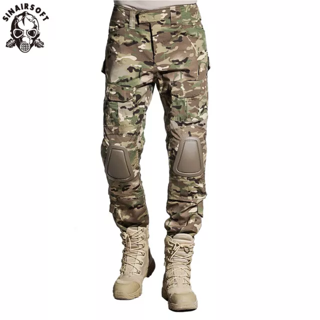 Tactical Military G3 Gen 3 Combat Pants With Knee Pads Airsoft Army Trousers MC