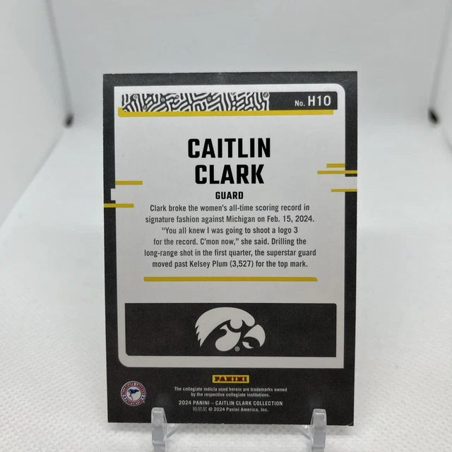 2024 PANINI CAITLIN Clark Collection Iowa Highlights H10 score de tous