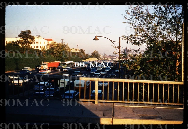 Hollywood Freeway (101) Benton Way Lamta Bus Original Slide  1963
