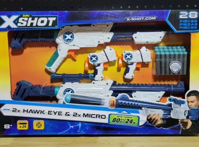 X-Shot EXCEL Combo Pack - Two Hawk Eye & Two Micro Blasters by ZURU