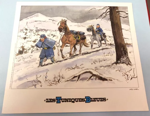 BLAUE TUNIKEN US KAVALLERIE Pferde Schnee COWBOY Ex libris LAMBIL SELTEN NEU