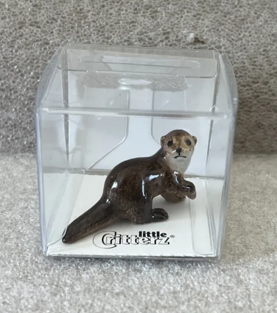 LITTLE CRITTERZ River Otter "Glide" Miniature Figurine New In Box LC821