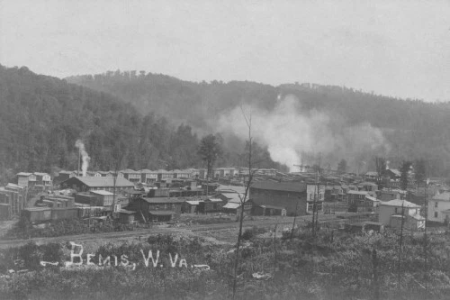 Aerial View Randolph County Bemis West Virginia WV Reprint Postcard