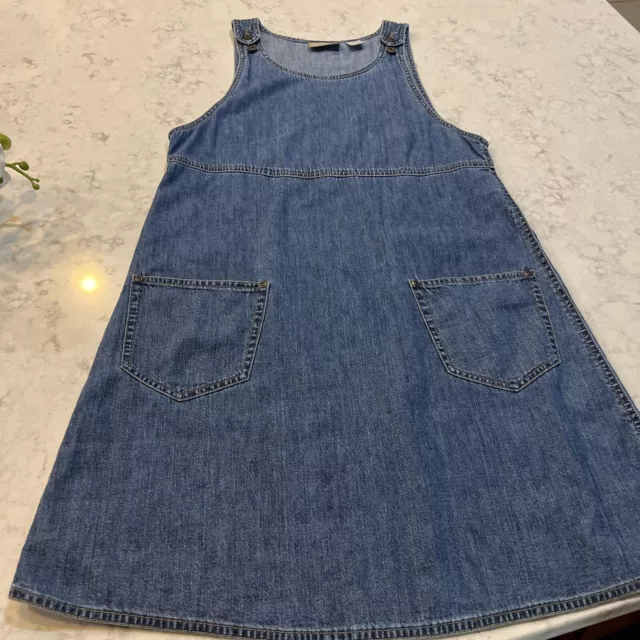 Liz Claiborne Lizwear Denim Jean Jumper Dress Women's Size 4