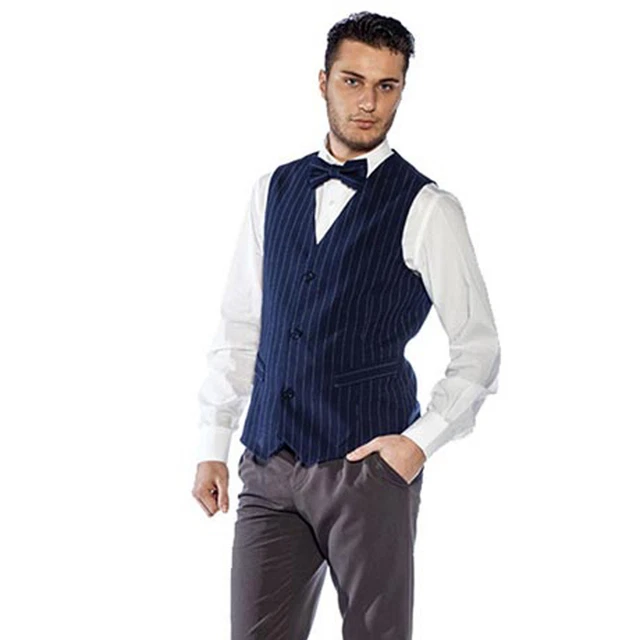 Gilet Panciotto Uomo Lavoro Business Elegante Cameriere Bar Ristorante Sala