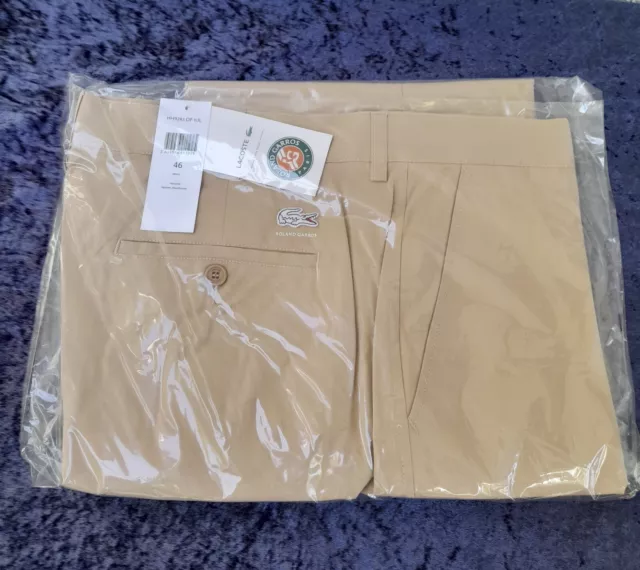 pantalon pour homme Lacoste Roland Garros beige taille 46 neuf avec étiquette
