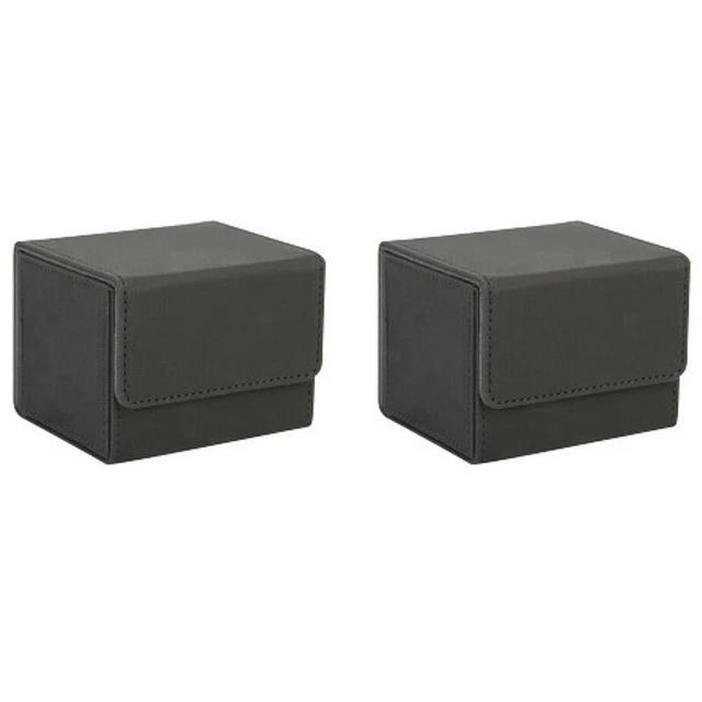 2X Caja de tarjetas Caja de carga lateral Caja de mazo Estuche para carpeta de tarjetas Yugioh HoldeF2J1