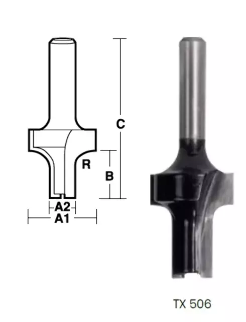 Rounding Over Router Bits no bearing | T500 Series