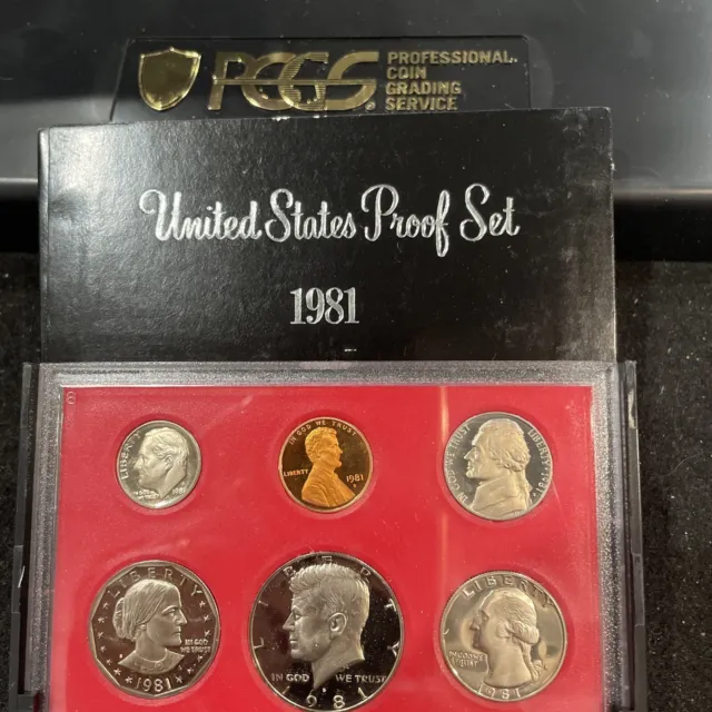 1981 Proof Set Type 1 U.S. Mint Original Government Packaging OGP Collectible