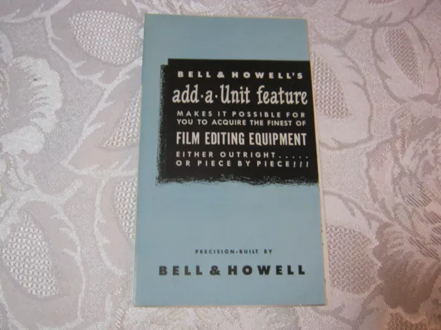 Bell & Howell Film Editing Pamphlet advertising & instructions