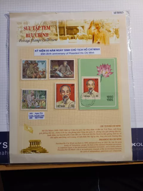 Postage Stamps Collection Vietnam 1985, 95. Geburtstag Ho Chi Minh