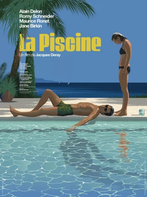 Affiche cinéma LA PISCINE (1969) de Jacques Deray - COLLECTOR (50ème) 42 x 56cm