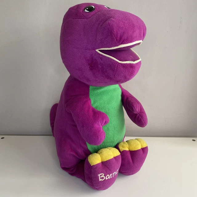 BARNEY TALKING PLUSH Jumbo Soft Toy Fisher Price 2001 19" Purple Dinosaur 90’s £8.49 PicClick UK