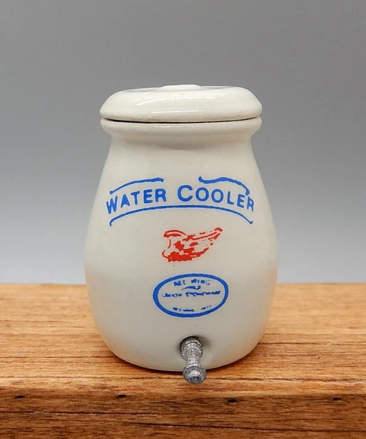 STONEWARE REDWING POTTERY Water Cooler Crock Artisan Dollhouse