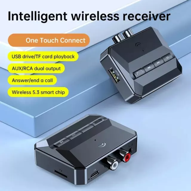NFC Desktop Wireless BT 5.0 Receiver 3.5 mm AUX NFC Adapter Audio to Stereo F2D2