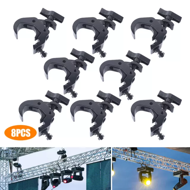 8X Stage Light Clamps Hook for DJ Truss Lighting Clamp Aluminum Alloy 330Lbs