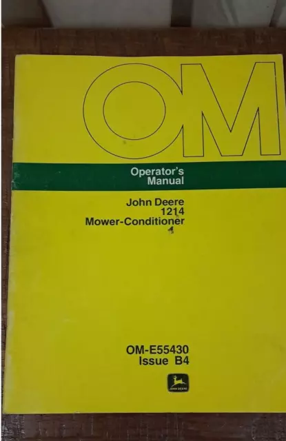 John Deere 1214 Mower-Conditioner Operator's Manual