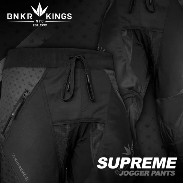 Pantalones para correr Bunkerkings Supreme - negros reales 2