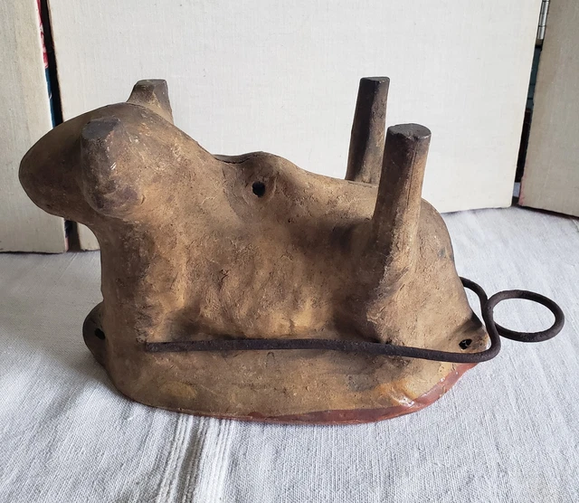 8 Moules En Terre Cuite FB – Avion Et Animaux, Jouet Ancien à Collectionner