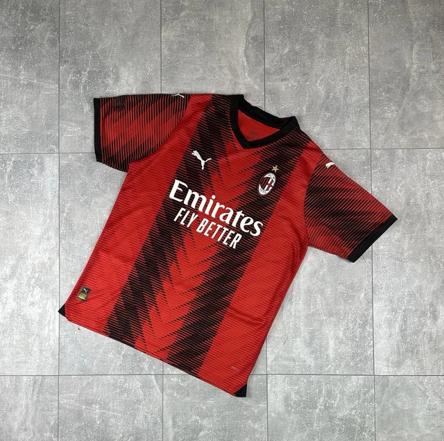 Maillot de football vintage domicile enfant Milan AC N°3 LEO 2005-2006
