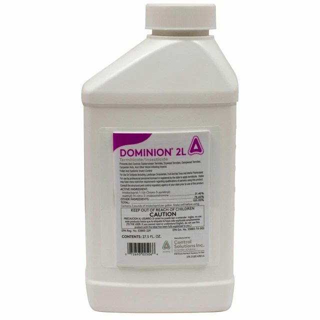 3 Bottles DOMINION 2L Termiticide Insecticide Termite Pest Control Non Repellent