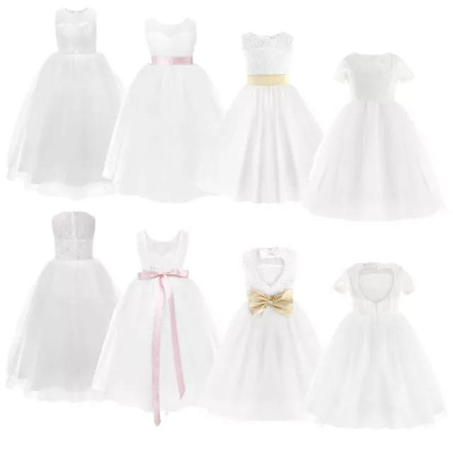 Flower Girls Princess Dress Communion Pageant Wedding Bridesmaid Formal Dresses