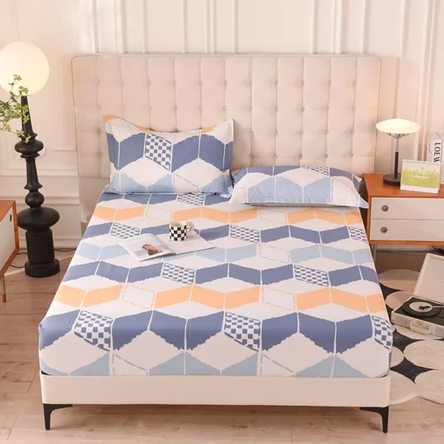 1pcs Printing mattress bed Cover with four corners and elastic band bed sheets