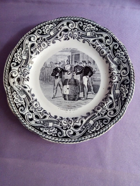 Lot De 3 Grandes Assiettes Parlantes Faïence - Thème Révolution Française - Occasion