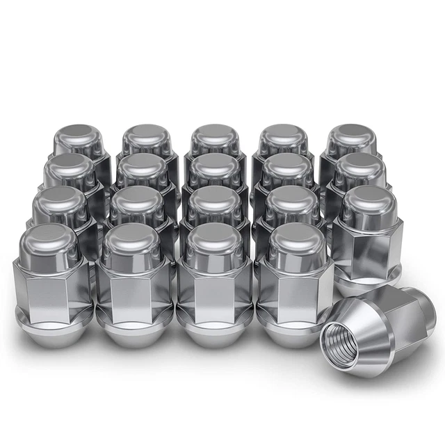 White Knight 1707S-20AM Chrome M12X1.50 Bulge Acorn Lug Nut, 20 Count (Pack Of