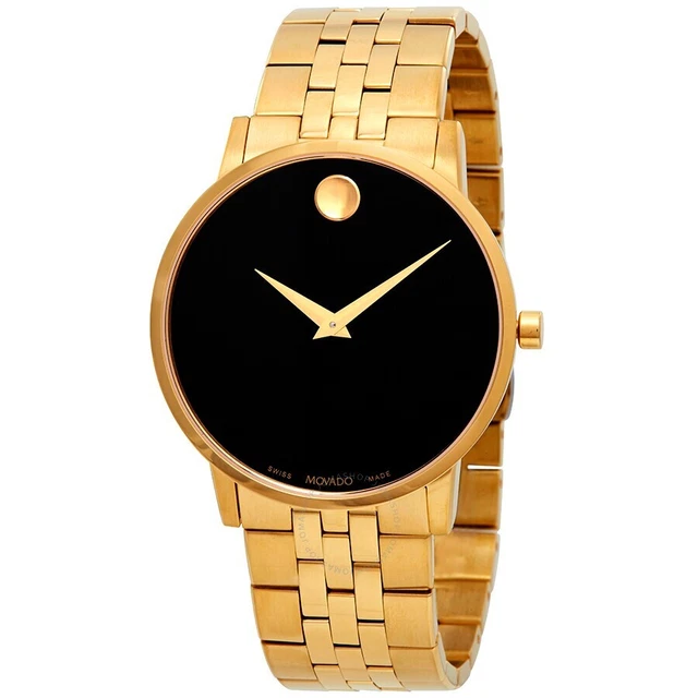 Movado Museum Classic Black Dial Stainless Steel Men's Quartz Watch 0607203