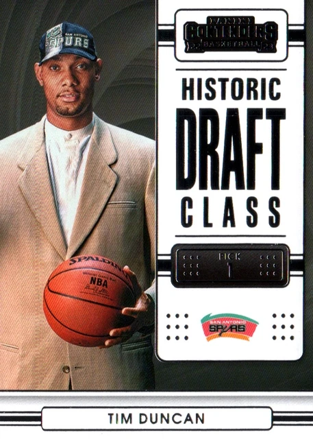 Tim Duncan RC 2022-23 Panini Contenders Historic Draft Class #3 Spurs