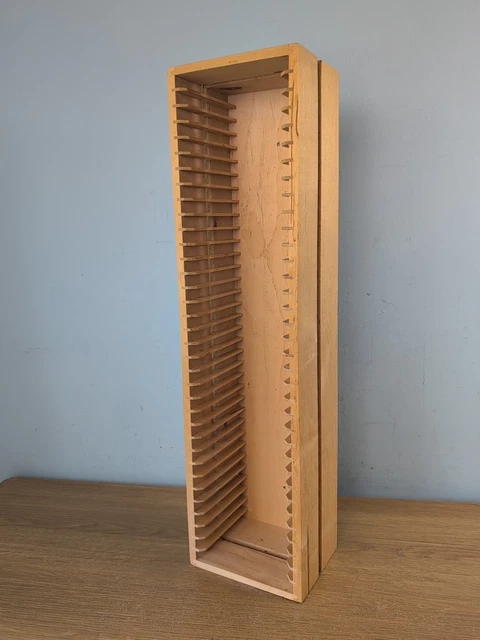 IKEA BOALT WOODEN CD Storage Tower Rack - Stores 35 CDs 59cm Tall
