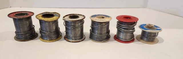 2 1LB VINTAGE Spools Bow .100 Acid and Standard NYS .125 NOS Rosin