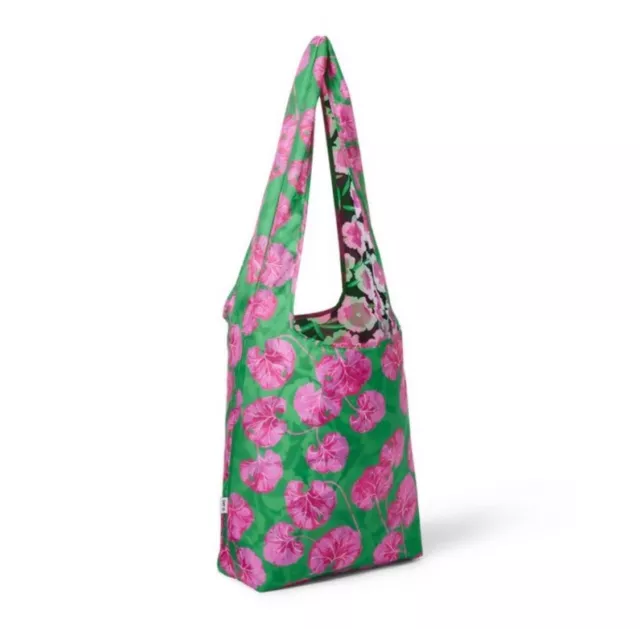 New Diane Von Furstenberg for Target Poppy/Geranium Leaf Reversible Reusable Bag