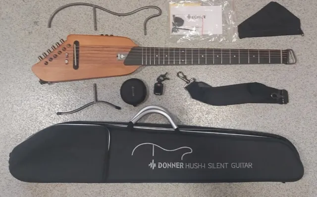 Donner HUSH-I Guitare acoustique-électrique de voyage portable