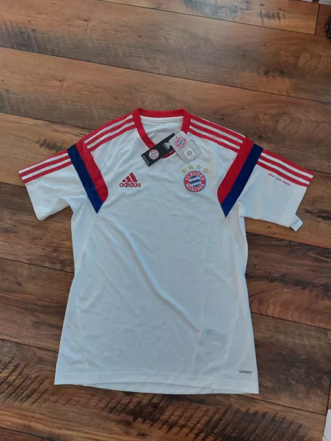 FC Bayern München Trikot Jersey weiß Adidas Mia San Mia 23/24 S M 13/14