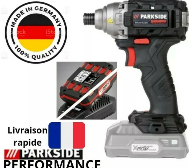 PARKSIDE® Clé à chocs sans fil 20V sans batterie - Vitesse : maxi 2300 tr/min - Couple