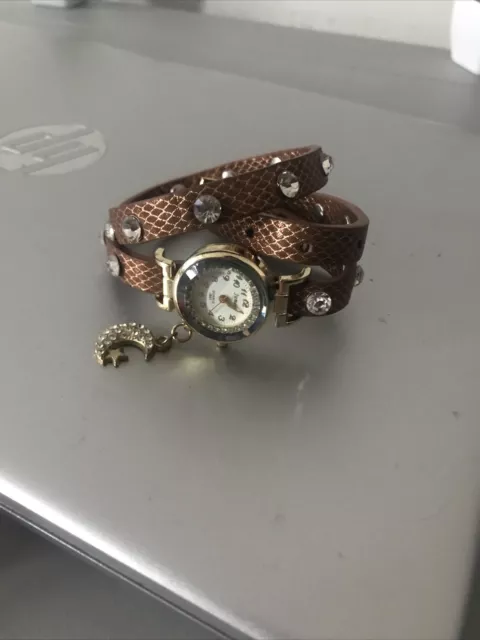 Gold Diamant Uhr mit Diamant Wickelarmband