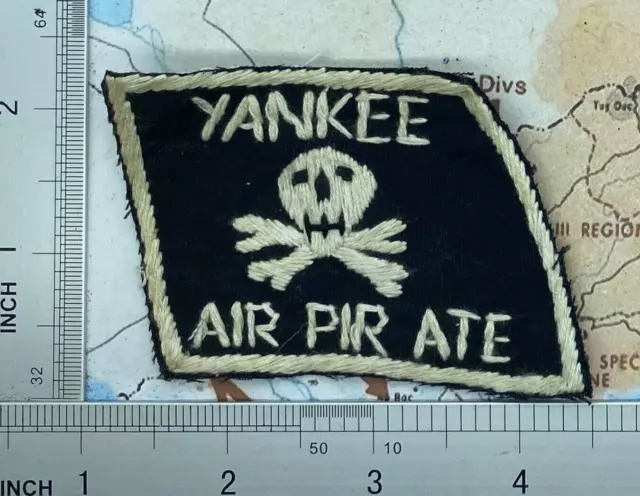 hand sewn , patch , yankee air pirates , jolly roger , air america , t2- 837