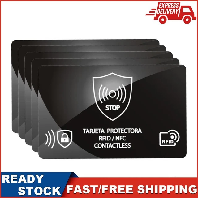 Debit Card Back Protector 5PCS RFID BLOCKING Card NFC Debit Credit Card Passport Protector for ...
