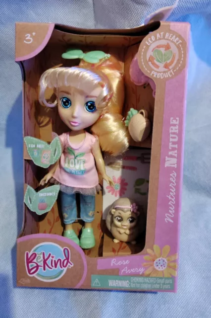 B-Kind Be Kind Doll Jada 6" Rose Avery Nurtures Nature Eco Friendly