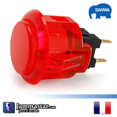 Arcade Boutons arcades originaux Sanwa Denshi OBSC-30 Jaune Genuine Sanwa Yellow 