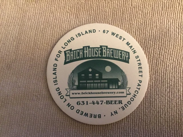 Brick House Brewery Beer Coaster, Patchogue, NY
