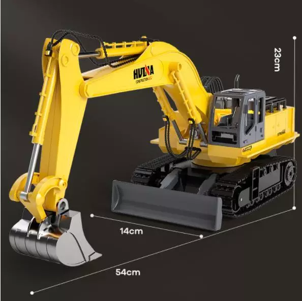 Huina RC Digger Excavator 1/14 Scale Remote Controlled Excavator 2.4G 11CH Car