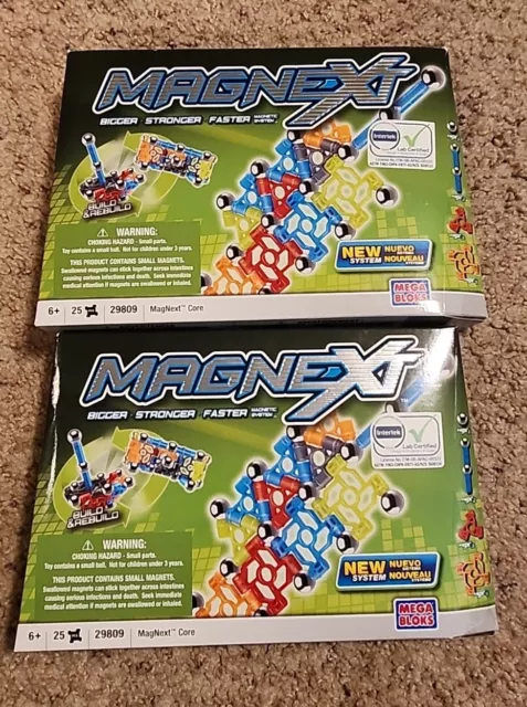 NEW Mega Bloks Magnext Core 29809 Building Toy 25 pcs Kids Ages 6+ Magnetic Set