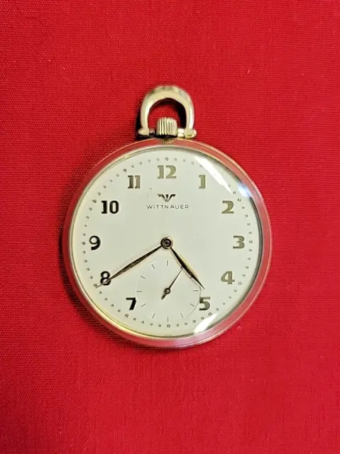 Vintage Art Deco Mens Wittnauer 65 Revue 17J Swiss Openface Pocket Watch Running