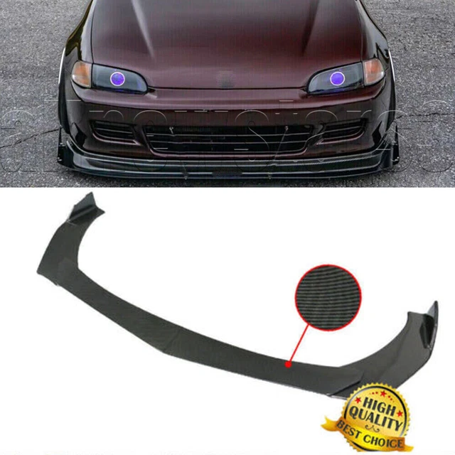 CARBON FIBER FRONT Bumper Lip Splitter Spoiler Body Kit For Honda Civic
