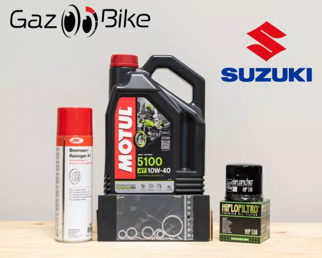 Kit Entretien Vidange Standard SUZUKI GSR 600 de 2006 à 2011 MOTUL 5100 10W40 4L