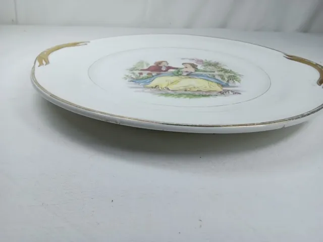 Assiette céramique de St-Amand Ceranord collection Watteau décor amours galants 6